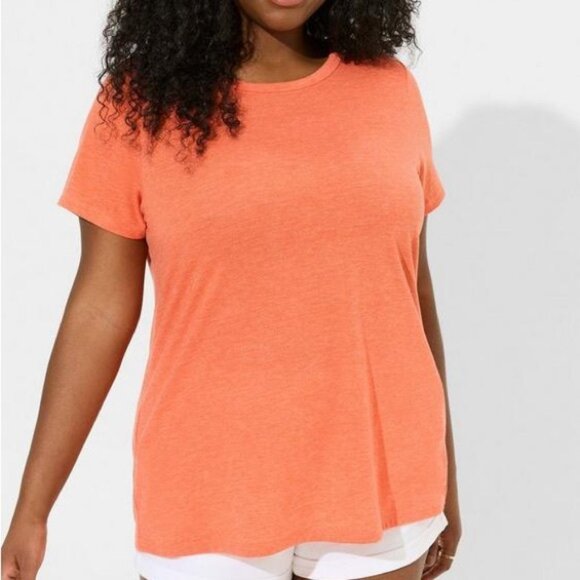 Women’s torrid 1 Orange Everyday Signature Jersey Crew Neck Tee 14 16 1X 1XL - Picture 12 of 12